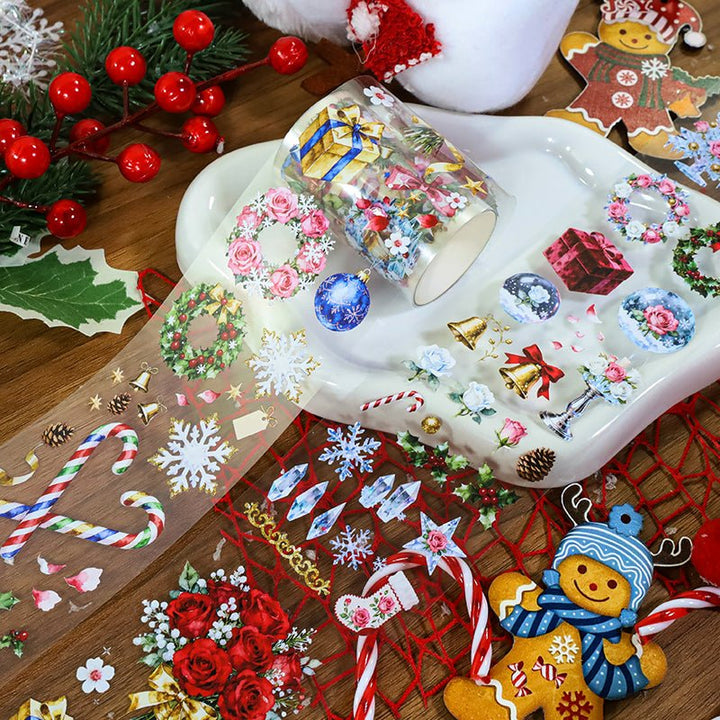 Winter Floral Patterns Christmas PET Tape - Desk Cosmos