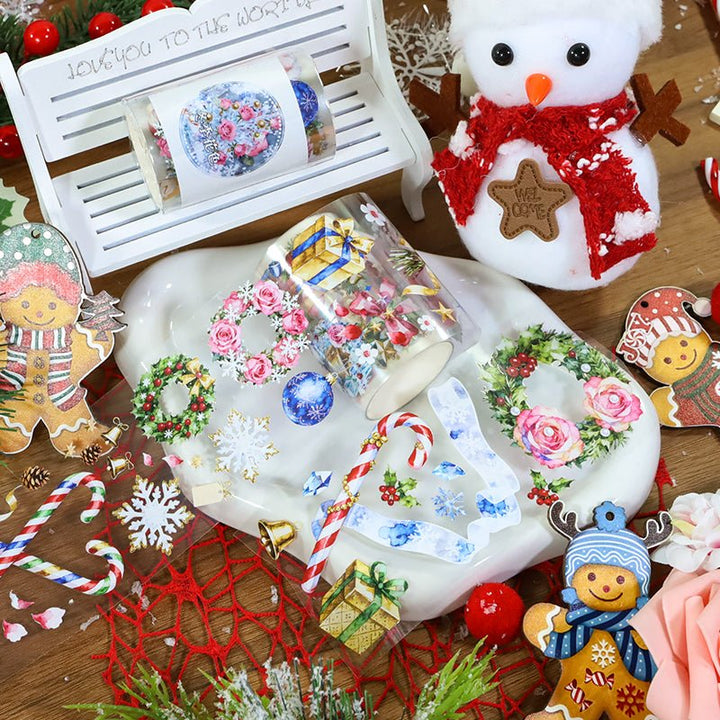 Winter Floral Patterns Christmas PET Tape - Desk Cosmos