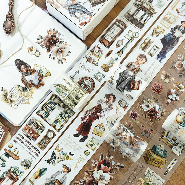 Vintage Girl Lifestyle Tape Set - Desk Cosmos
