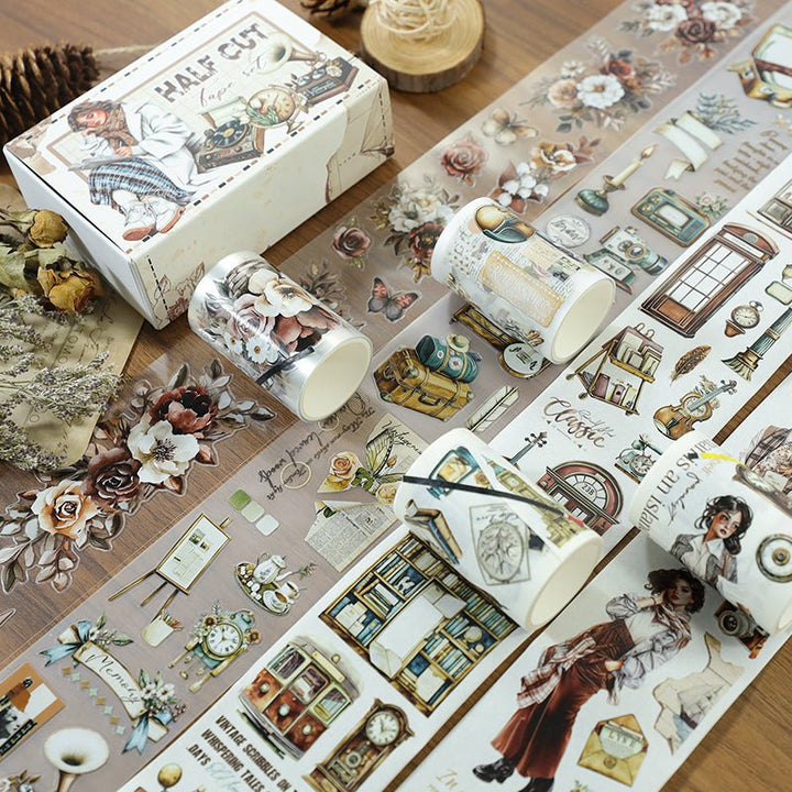 Vintage Girl Lifestyle Tape Set - Desk Cosmos