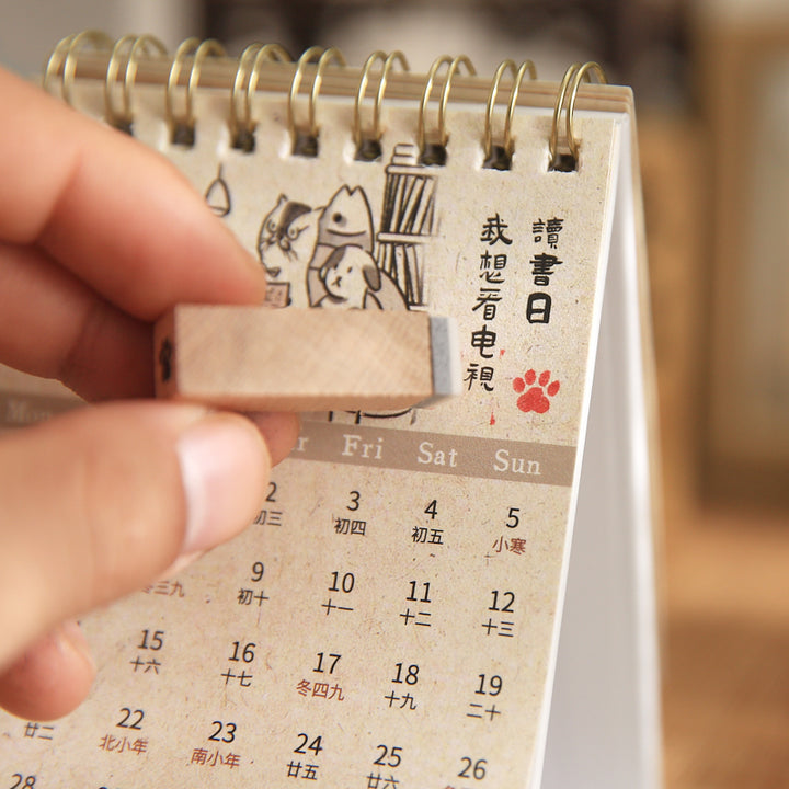 DIY Journal Decoration with Japanese Chubby Cat Stamp Set 12 Pcs for Scrapbooking