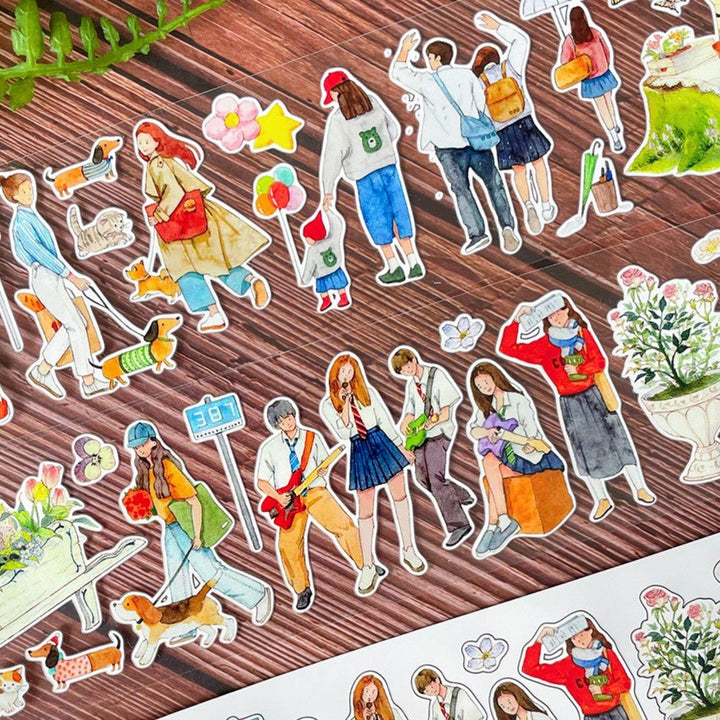 Daily Life Characters Washi Tape Ideal For Creative Stationery Fans