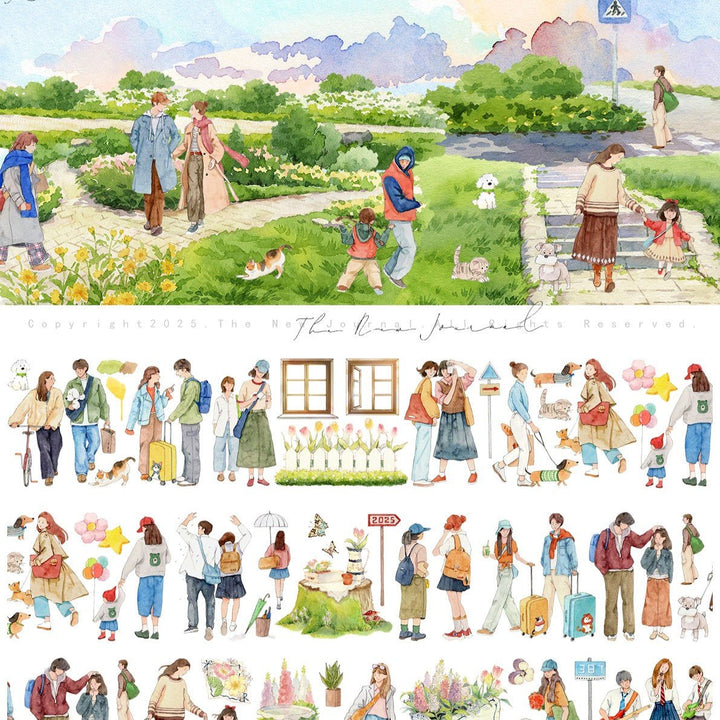 Daily Life Characters Washi Tape Perfect For Creative Journals