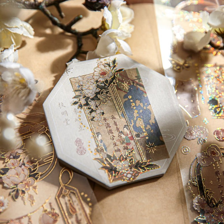 Dancing Dream Series Festival Decorative Stickers with Gold Foil Accents