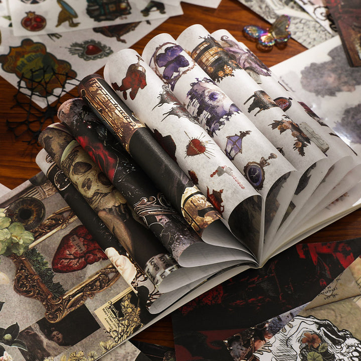 Dark Castle Gothic Rose Washi Stickers for Journal Decoration