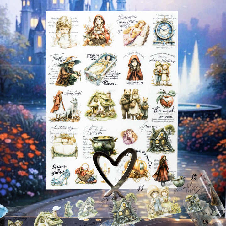 Dark Fairy Tale PET Tape Red Riding Hood Theme