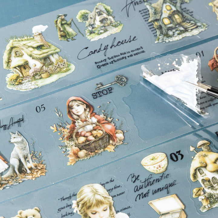 Dark Fairy Tale Tape Decorative Aesthetic Journal Use