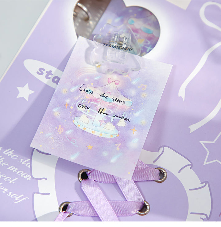 Daydream Guide Series Cute Desk Memo Pad Retro Cartoon Goldfish and Carousel Theme