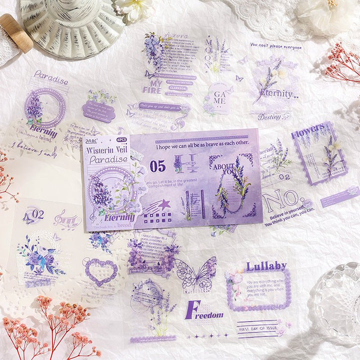 Delicate Threads PET Border Stickers for Elegant Collage Designs