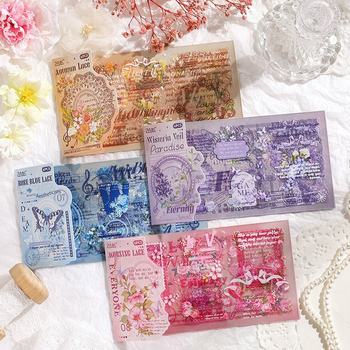 Delicate Threads PET Romantic Style Stickers for Personalized Journal