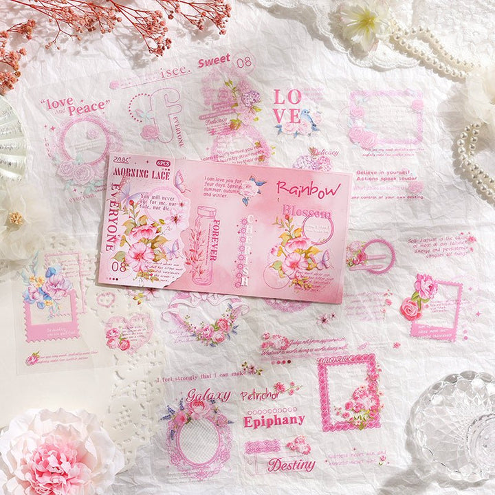 Delicate Threads PET Stickers Transparent Layer for Planner Enthusiasts