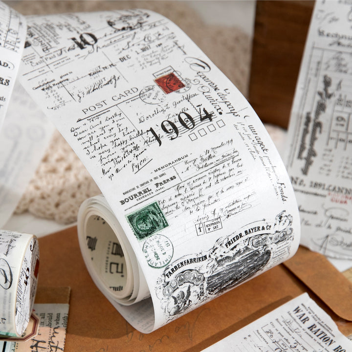 Detained Letters Washi Tape Retro Aesthetic for Scrapbook Lovers