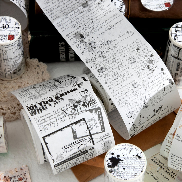 Detained Letters Washi Tape Vintage Stamps for DIY Projects