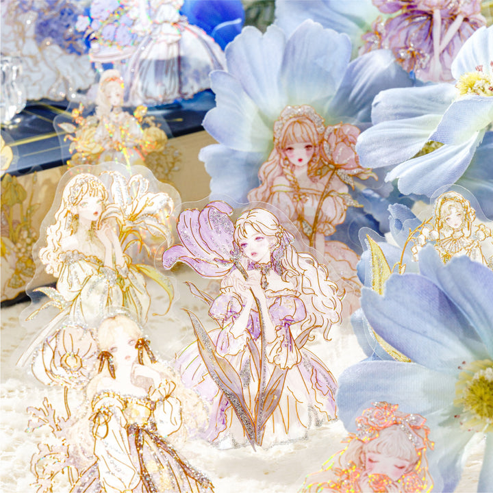Display of the brilliant flowing light effect of the three - dimensional bronzing stickers under natural light