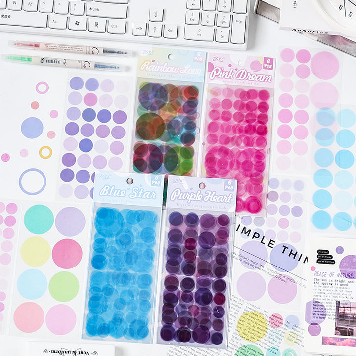 Dot Party Series Colorful Stickers for Scrapbook Backgrounds