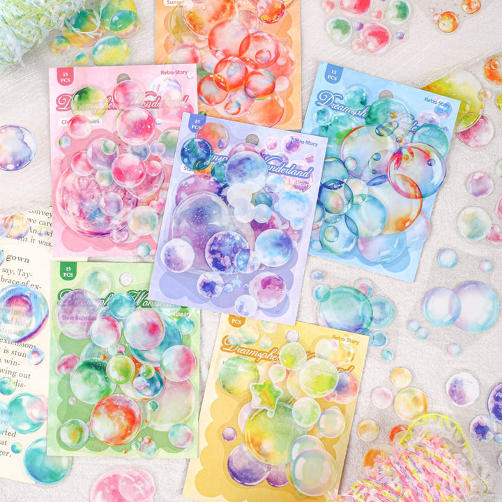 Dream Bubble Wonderland stickers Bubbles for creative journaling