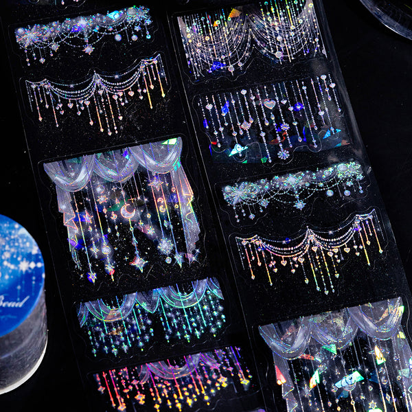 Dream Light Language PET Tape Lace Butterfly Holographic Romantic Decoration