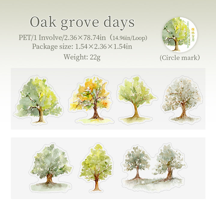 Dream Painting in the Forest Oak Grove Days PET Tape Seasonal Decorative Tape