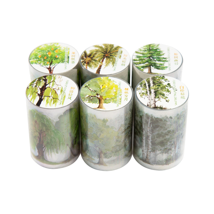 Dream Painting in the Forest Tree Pattern Tape for Artistic Collage Projects