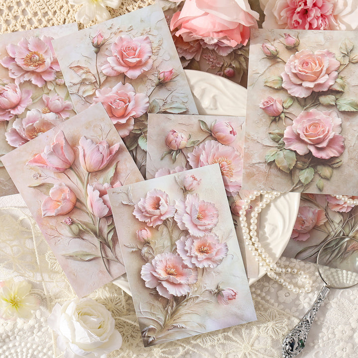 Dream of Hiding Flowers Vintage Scrapbook Paper Artistic Style