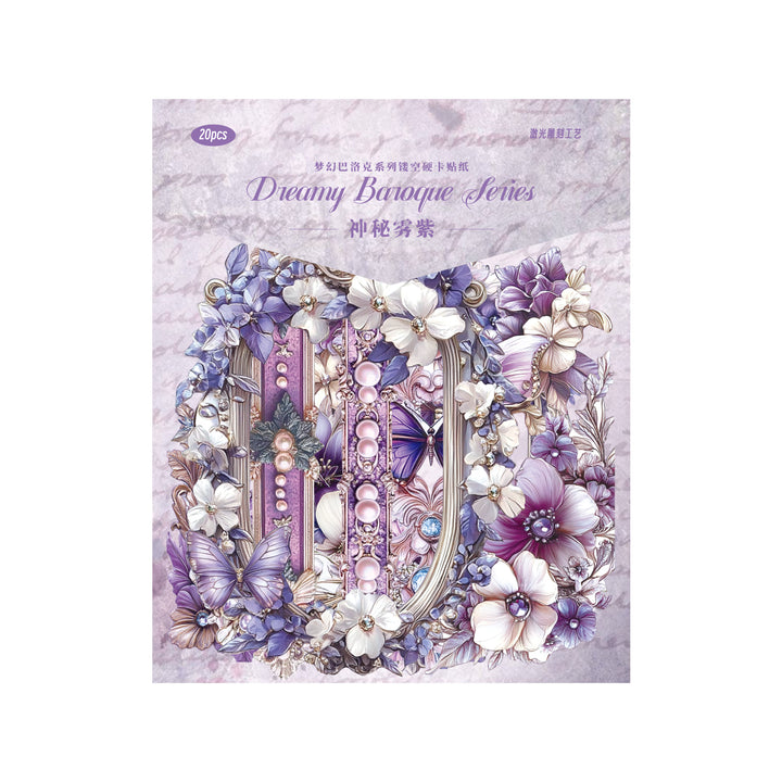 Dreamy Pink Baroque Style Stickers for Scrapbooking