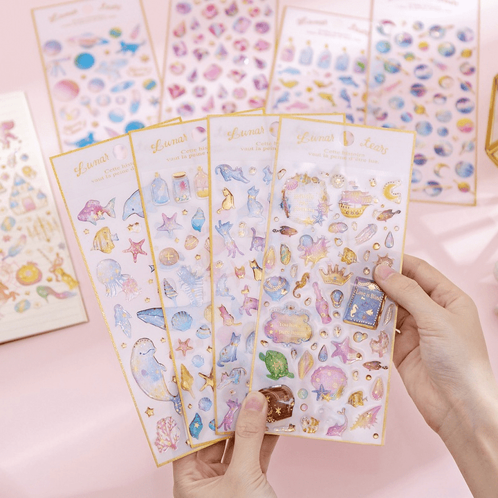 Dreamy Resin Collection Resin Stickers Holographic Shine