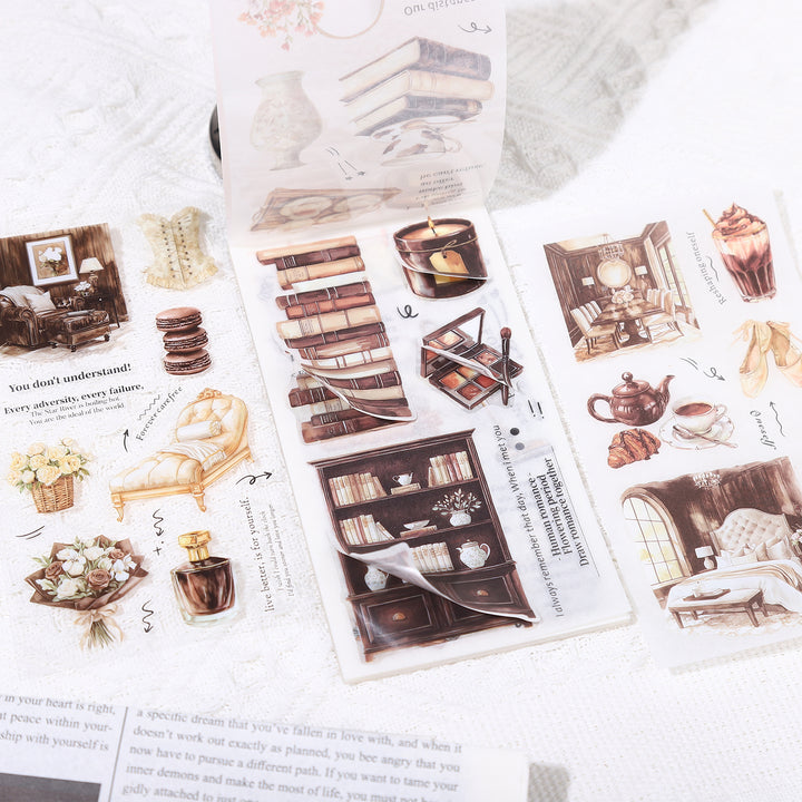 Dual Texture Stickers Soft Home Time PET washi paper DIY