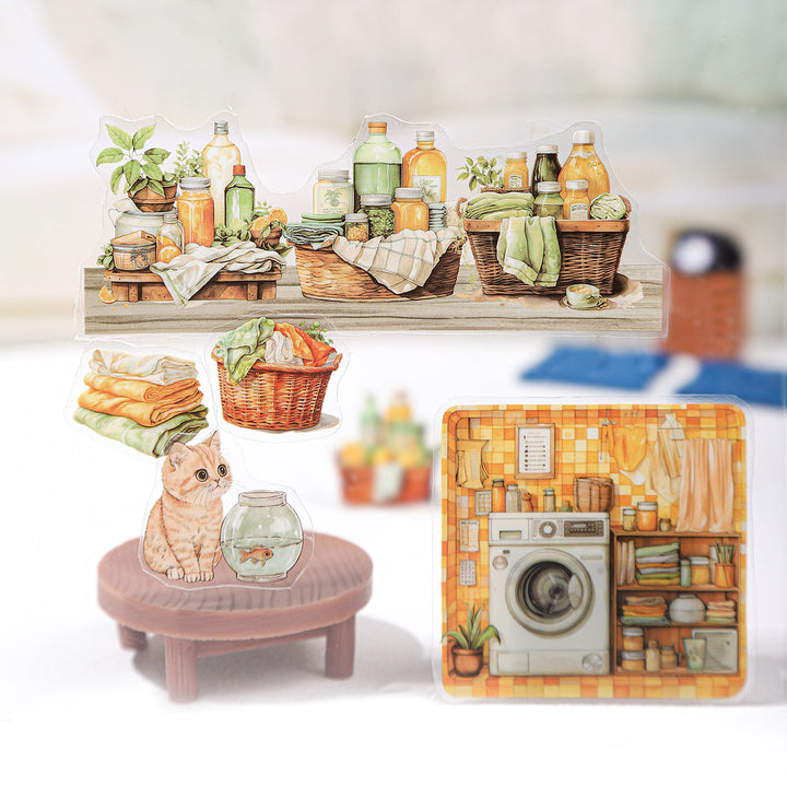 Dual Texture Stickers Soft Home Time soft tone decoration