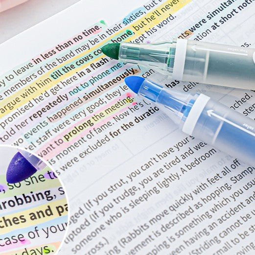 Dual Tip Highlight Planning Markers Colorful Options