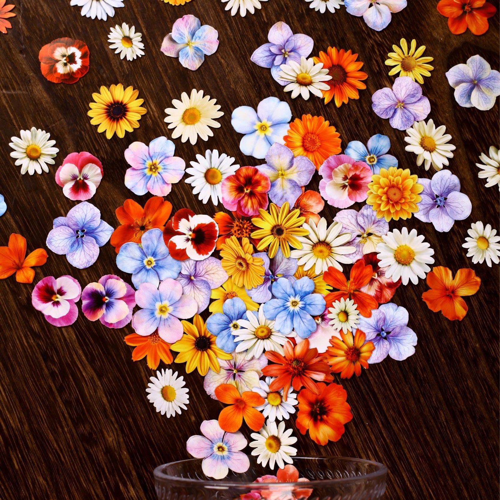 Duoduo Cardstock Stickers Flower Decoration - Desk Cosmos