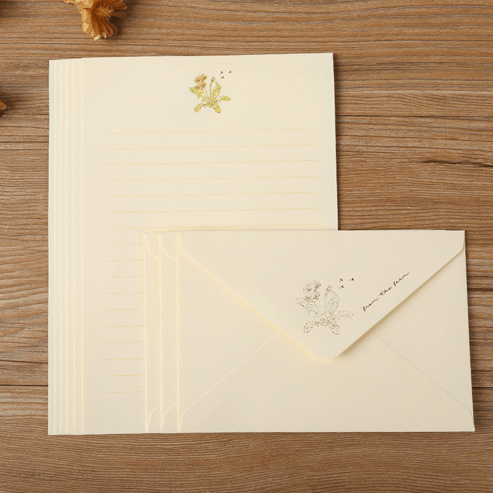 Easter Bunny Letter Paper & Envelope Retro Gold Design Elegant Gold Embossing Great for Scrapbook Art