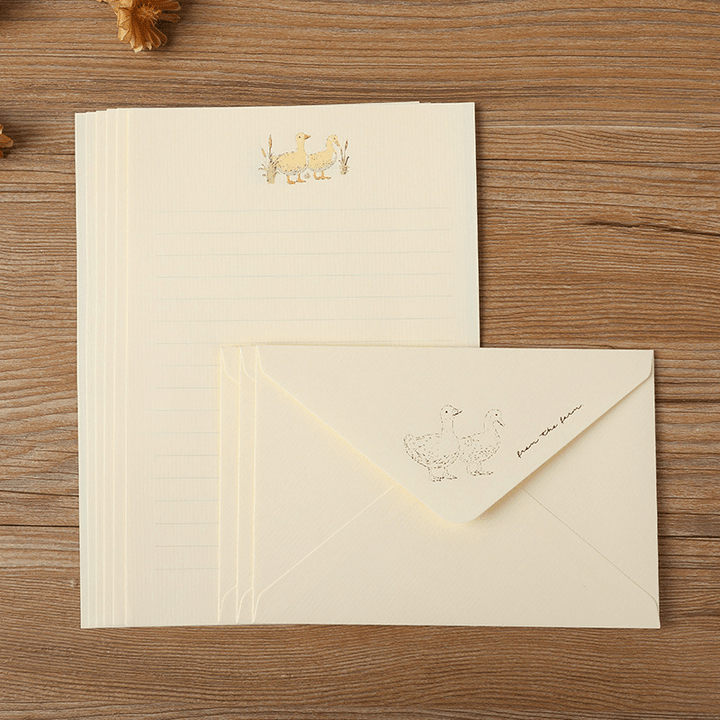 Easter Bunny Letter Paper & Envelope Retro Gold Design Gold Design Paper Perfect for Scrapbook Creation