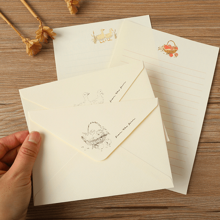 Easter Bunny Letter Paper & Envelope Retro Gold Design Retro Gold Design Great for Planner Decor