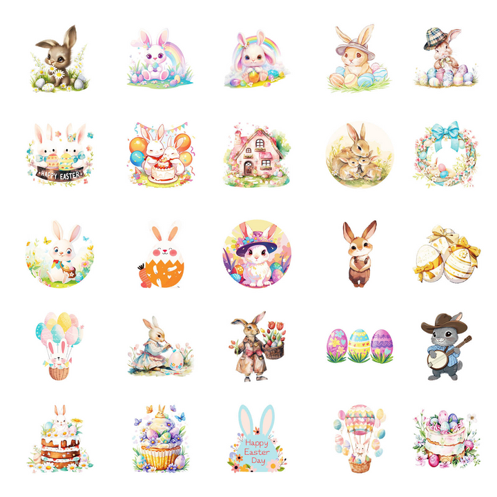 Easter Bunny Series Cute Easter Bunny Stickers
