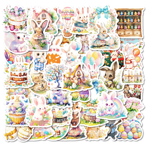 Easter Bunny Series Cute Easter Stickers for Planner Projects
