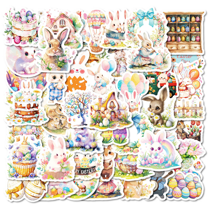 Easter Bunny Series Cute Easter Stickers for Planner Projects