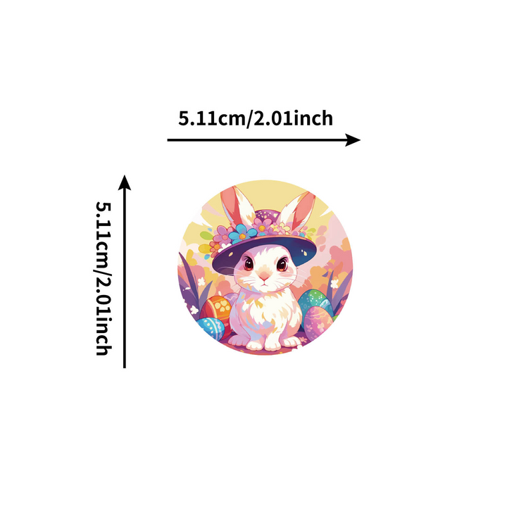 Easter Bunny Series Easter Theme Cute Animal Stickers for Planner Dimensions