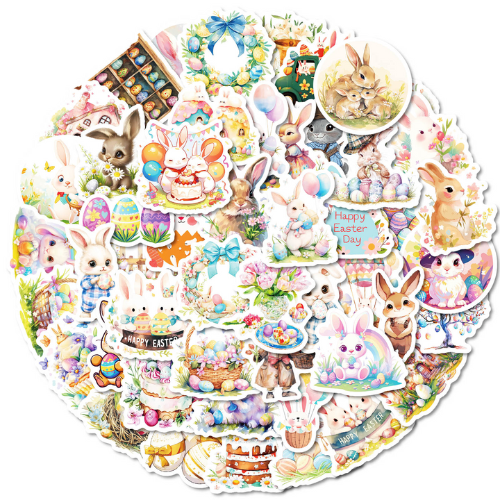 Easter Bunny Series Planner Stickers Sweet Easter Animals