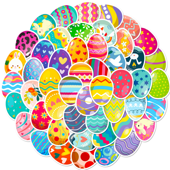 Easter Duck Egg Series Cardstock Stickers for Easter Party Decorations