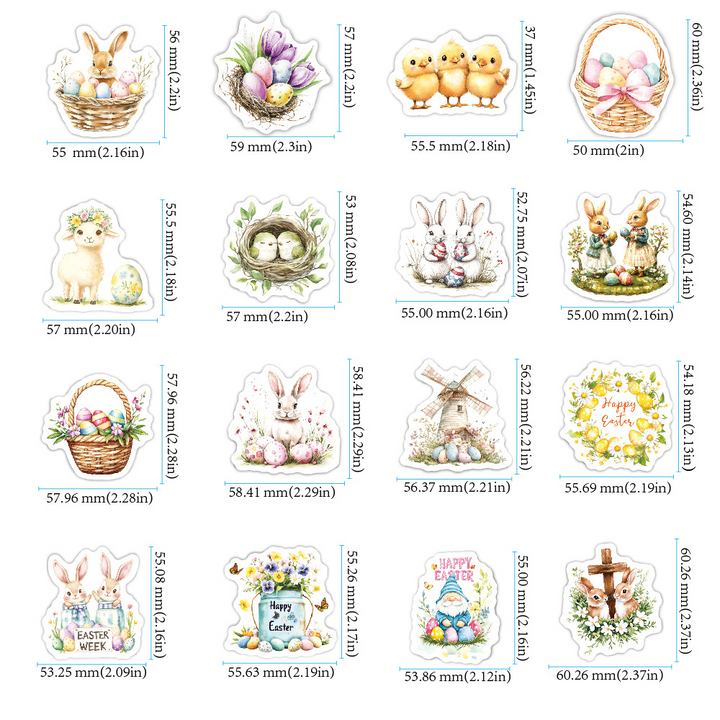 Easter Egg Series Animal Stickers for Easter Decorations