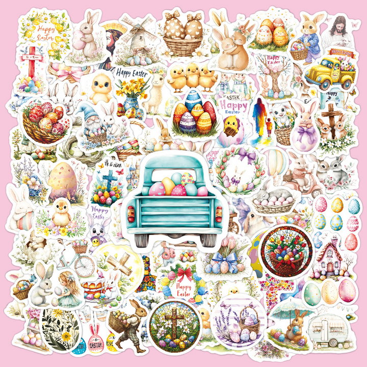 Easter Egg Series Bunny Stickers for Sweet Decoration