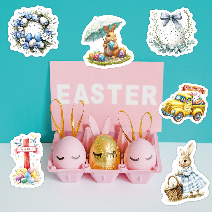 Easter Egg Series Cartoon Bunny Stickers for Scrapbooking
