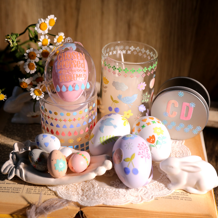 Easter Macaron Stickers Floral Spring Watercolor