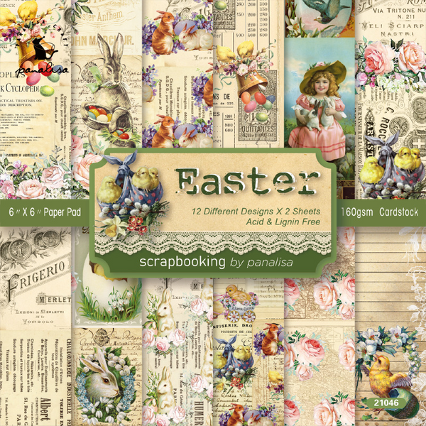 Easter Paper Baskets And Baby Chicks Floral