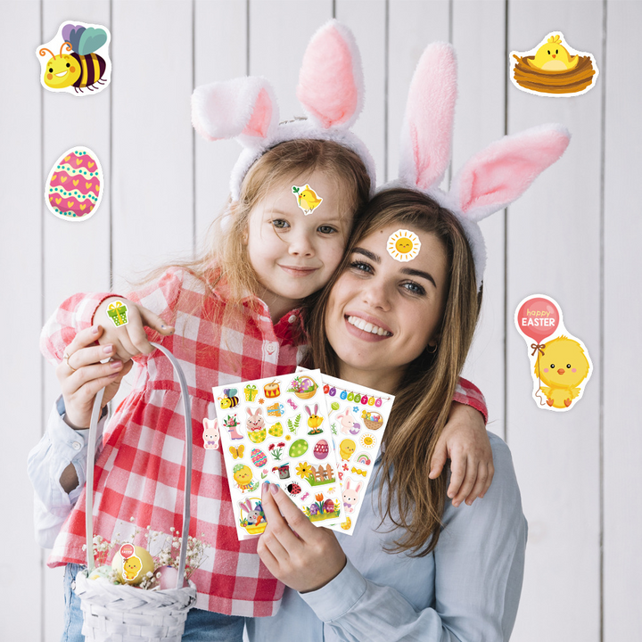 Easter Party Sweet Stickers For Scrapbooking Colorful Easter Egg Stickers for Decorating