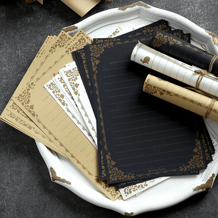 Easter Rabbit Pattern Letter Paper & Envelope Retro Design