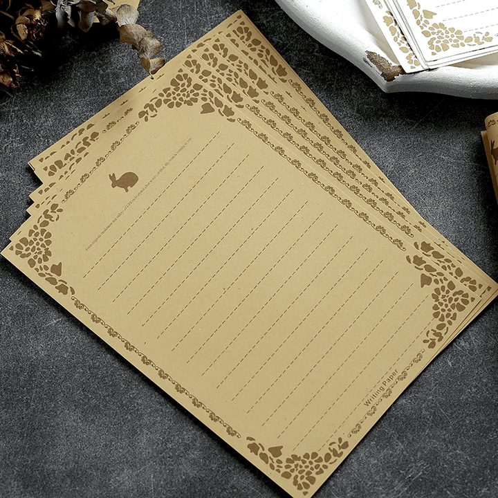 Easter Rabbit Pattern Letter Paper & Envelope Romance Theme