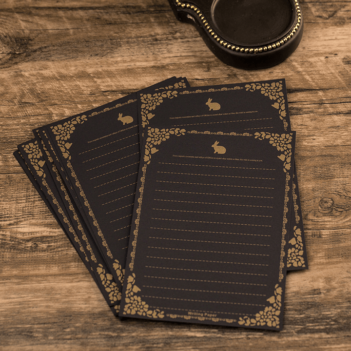 Easter Rabbit Pattern Letter Paper & Envelope Vintage Design