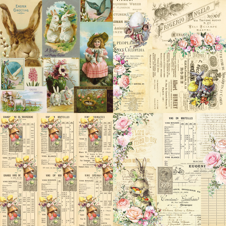 Easter Scrapbooking Paper Baskets And Baby Chicks