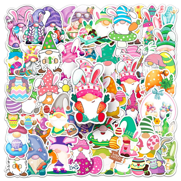 Easter Stickers Gnome Egg For Festival Scrapbooking Easter Gnome Stickers